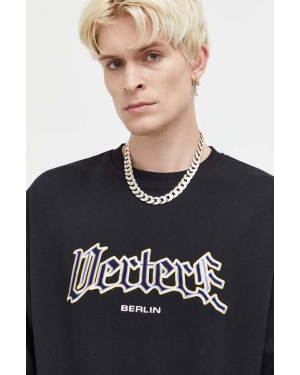 Vertere Berlin bluza męska kolor czarny z aplikacją