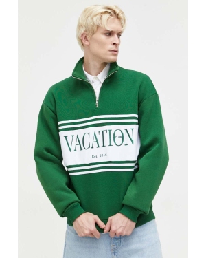 On Vacation bluza męska kolor zielony wzorzysta