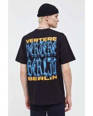 Vertere Berlin t-shirt bawełniany męski kolor czarny z nadrukiem