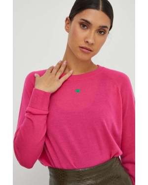 MAX&Co. sweter wełniany damski kolor różowy lekki