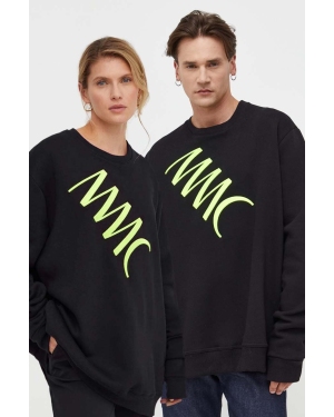 MMC STUDIO bluza bawełniana kolor czarny z aplikacją