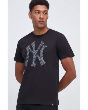 47brand t-shirt bawełniany MLB New York Yankees męski kolor czarny z nadrukiem