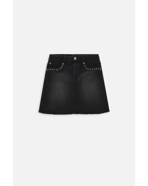 Coccodrillo spódnica jeansowa dziecięca kolor czarny mini prosta