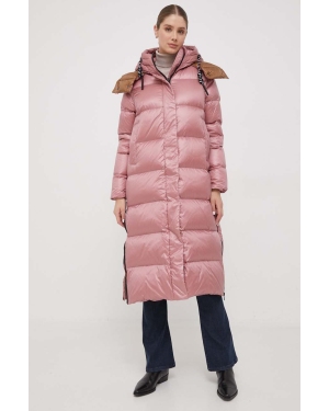 Deha kurtka puchowa damska kolor różowy zimowa
