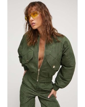 Blugirl Blumarine kurtka damska kolor zielony przejściowa