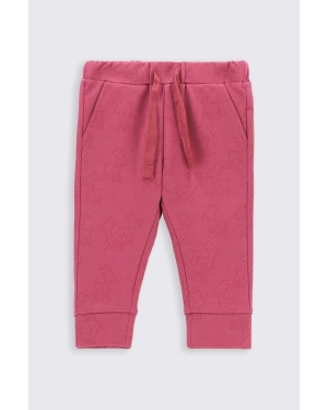 Coccodrillo spodnie dresowe niemowlęce kolor różowy wzorzyste