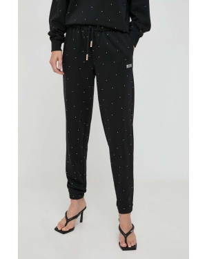 Silvian Heach spodnie dresowe bawełniane kolor czarny high waist