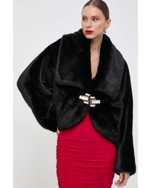 Elisabetta Franchi kurtka damska kolor czarny przejściowa oversize