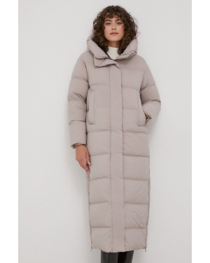 Hetrego kurtka puchowa damska kolor beżowy zimowa
