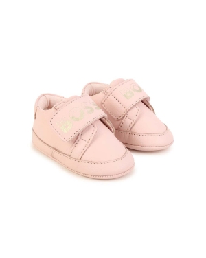 BOSS buty niemowlęce kolor różowy