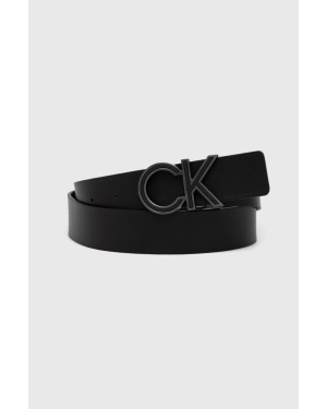 Calvin Klein pasek skórzany dwustronny męski kolor czarny