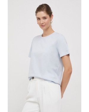 Calvin Klein t-shirt bawełniany kolor niebieski