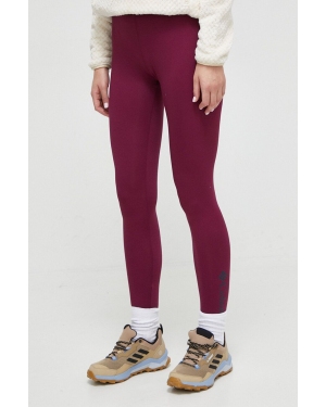 Columbia legginsy sportowe Hike damskie kolor bordowy gładkie