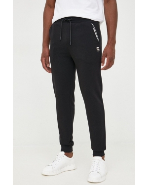 Karl Lagerfeld spodnie dresowe 500900.705896 męskie kolor czarny z aplikacją