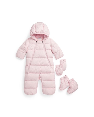 Polo Ralph Lauren kombinezon zimowy dziecięcy kolor różowy