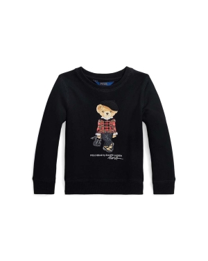 Polo Ralph Lauren bluza dziecięca kolor czarny z nadrukiem