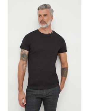 Tommy Hilfiger t-shirt bawełniany męski kolor czarny gładki