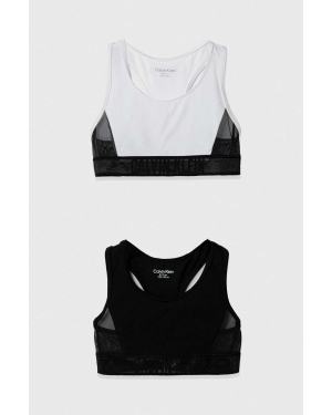 Calvin Klein Underwear biustonosz sportowy dziecięcy 2-pack kolor czarny