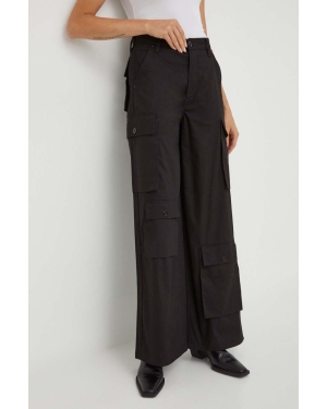 G-Star Raw spodnie bawełniane kolor czarny proste high waist