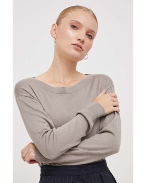 Sisley sweter wełniany damski kolor beżowy lekki