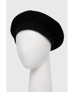 Sisley beret wełniany kolor czarny wełniany