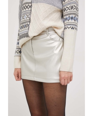 Sisley spódnica kolor srebrny mini prosta