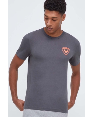 Rossignol t-shirt bawełniany HERO męski kolor szary z nadrukiem