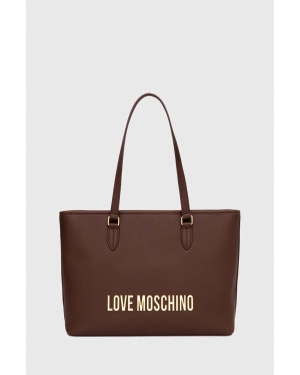 Love Moschino torebka kolor brązowy