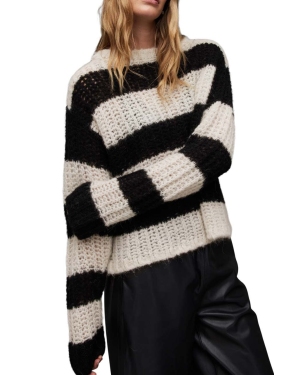 AllSaints sweter WK025Z BRITT JUMPER damski kolor czarny ciepły