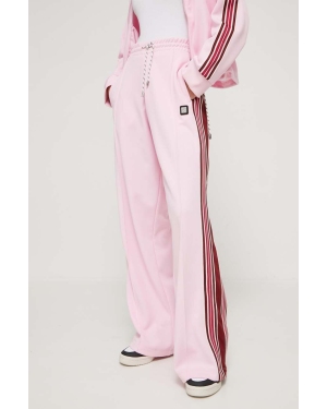 HUGO spodnie dresowe kolor różowy wzorzyste
