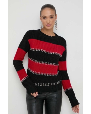 Patrizia Pepe sweter wełniany damski kolor czarny