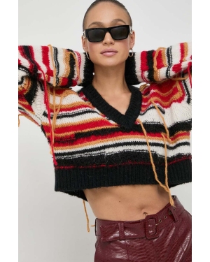 Patrizia Pepe sweter z domieszką wełny damski ciepły