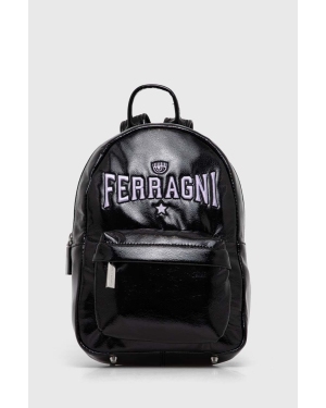 Chiara Ferragni plecak damski kolor czarny mały z aplikacją