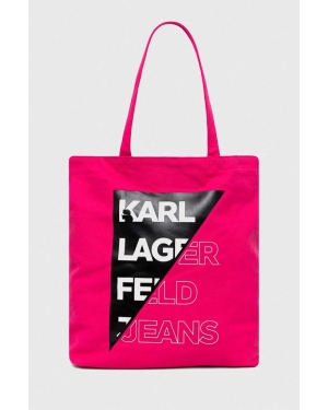 Karl Lagerfeld Jeans torebka kolor różowy