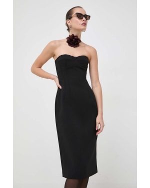 MAX&Co. sukienka x Anna Dello Russo kolor czarny midi dopasowana
