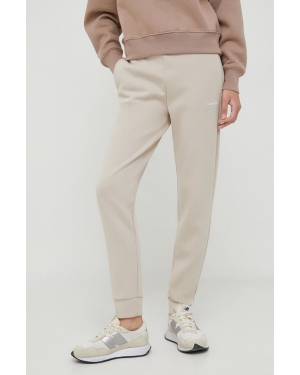 Calvin Klein spodnie dresowe damskie kolor szary gładkie