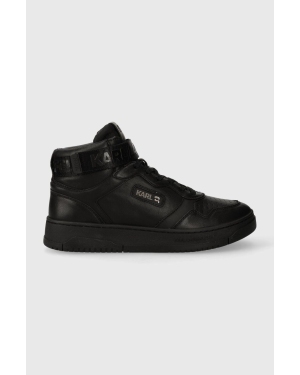 Karl Lagerfeld sneakersy skórzane KREW KC kolor czarny KL53046