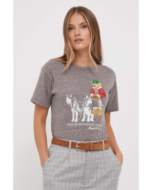Polo Ralph Lauren t-shirt damski kolor szary