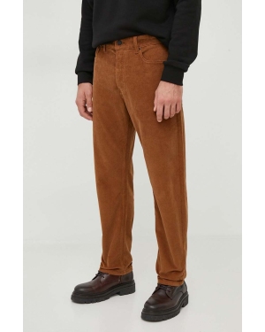United Colors of Benetton spodnie sztruksowe kolor brązowy proste
