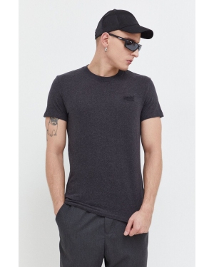 Superdry t-shirt bawełniany męski kolor szary gładki
