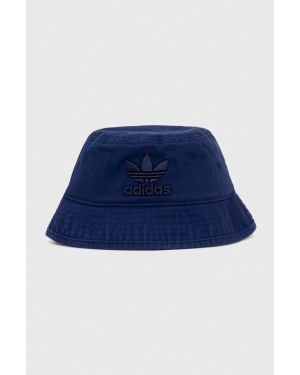 adidas Originals kapelusz bawełniany kolor niebieski bawełniany