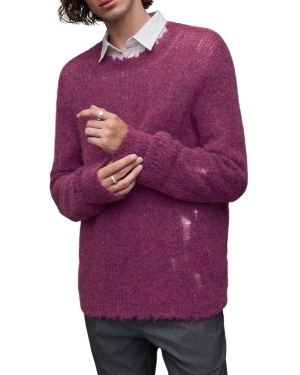 AllSaints sweter z domieszką wełny Bleaker męski kolor różowy