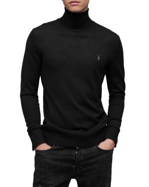 AllSaints sweter wełniany Mode męski kolor czarny z golferm