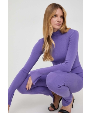 Patrizia Pepe sweter damski kolor fioletowy lekki