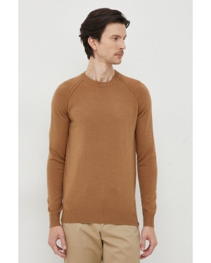 Liu Jo sweter wełniany męski kolor brązowy lekki