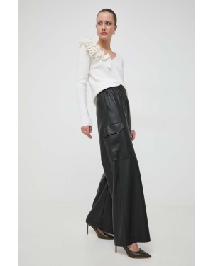 MAX&Co. spodnie damskie kolor czarny fason cargo high waist