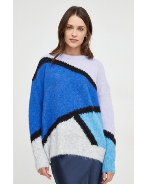 Answear Lab sweter z wełną kolor niebieski ciepły