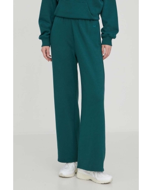 Hollister Co. spodnie dresowe kolor zielony gładkie