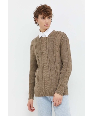 Hollister Co. sweter męski kolor brązowy