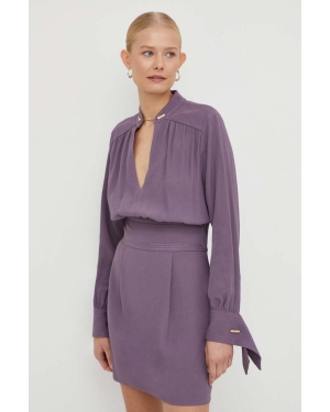Elisabetta Franchi sukienka kolor fioletowy mini dopasowana